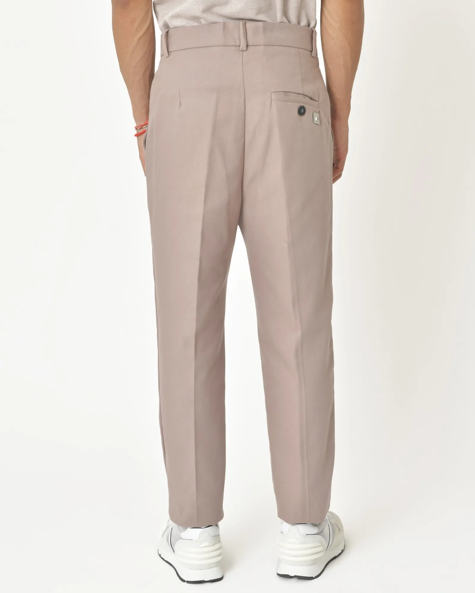 Pantalon en coton rose coupe droite Ixos 