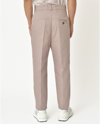 Pantalon en coton rose coupe droite Ixos 