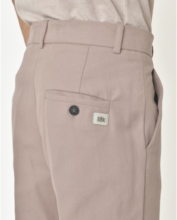 Pantalon en coton rose coupe droite Ixos 