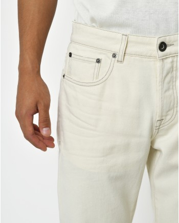 Pantalon jeans en coton beige Ixos 