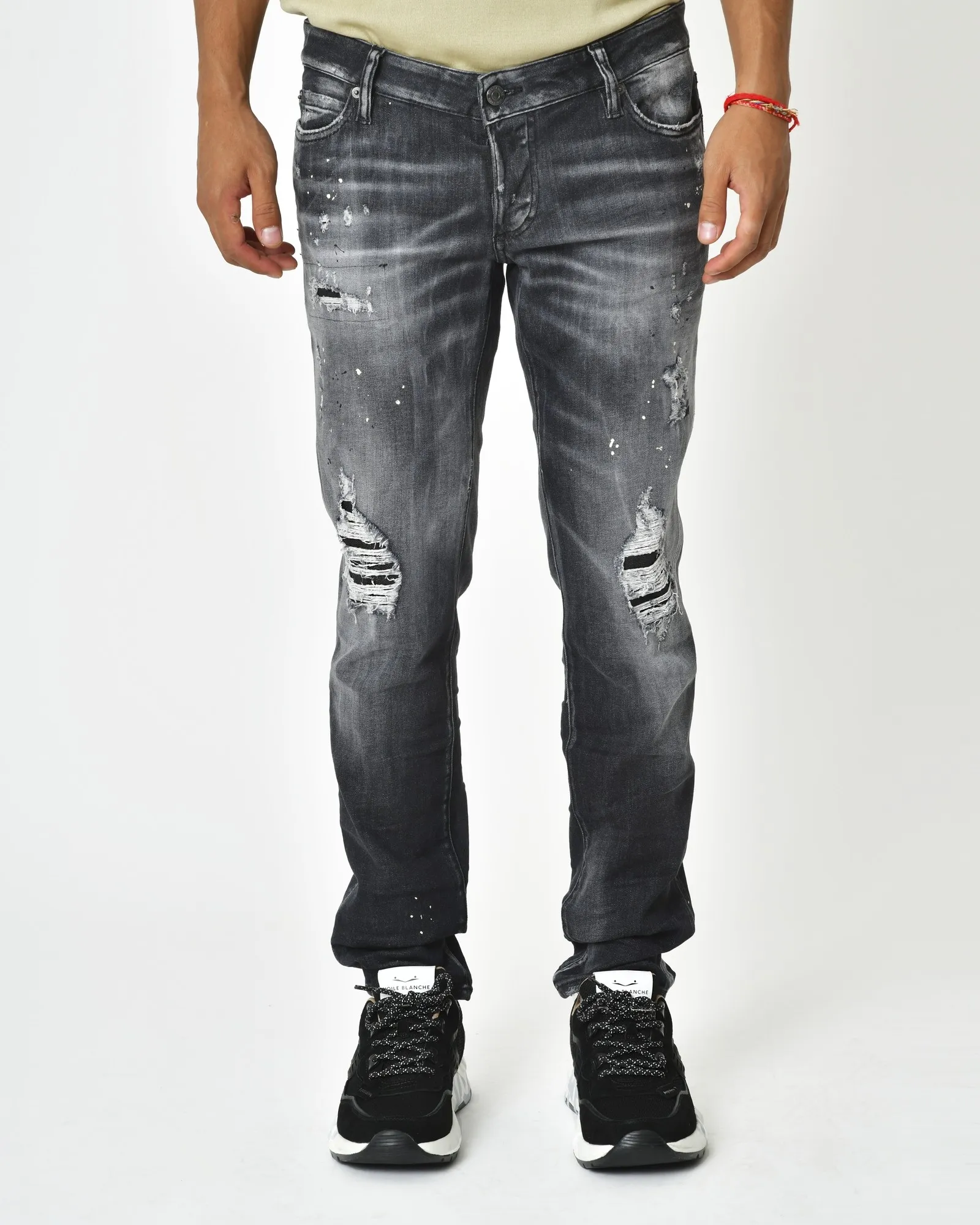 Jean gris slim effet délavé Dsquared2 