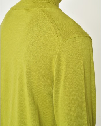 Pull à col montant vert Vneck 