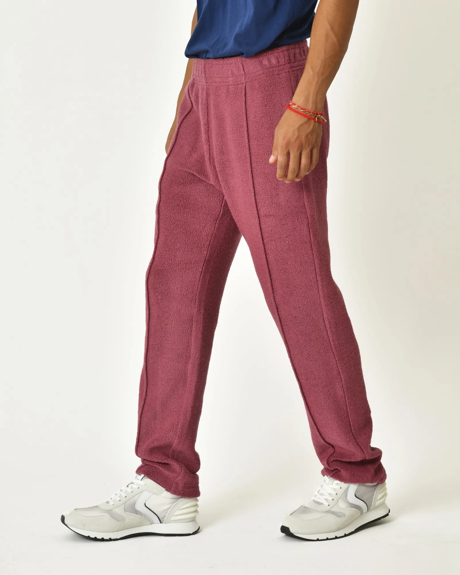 Pantalon en laine mélangée framboise Erevan 