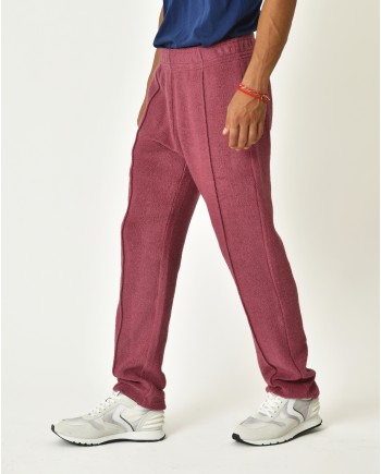 Pantalon en laine mélangée framboise Erevan 