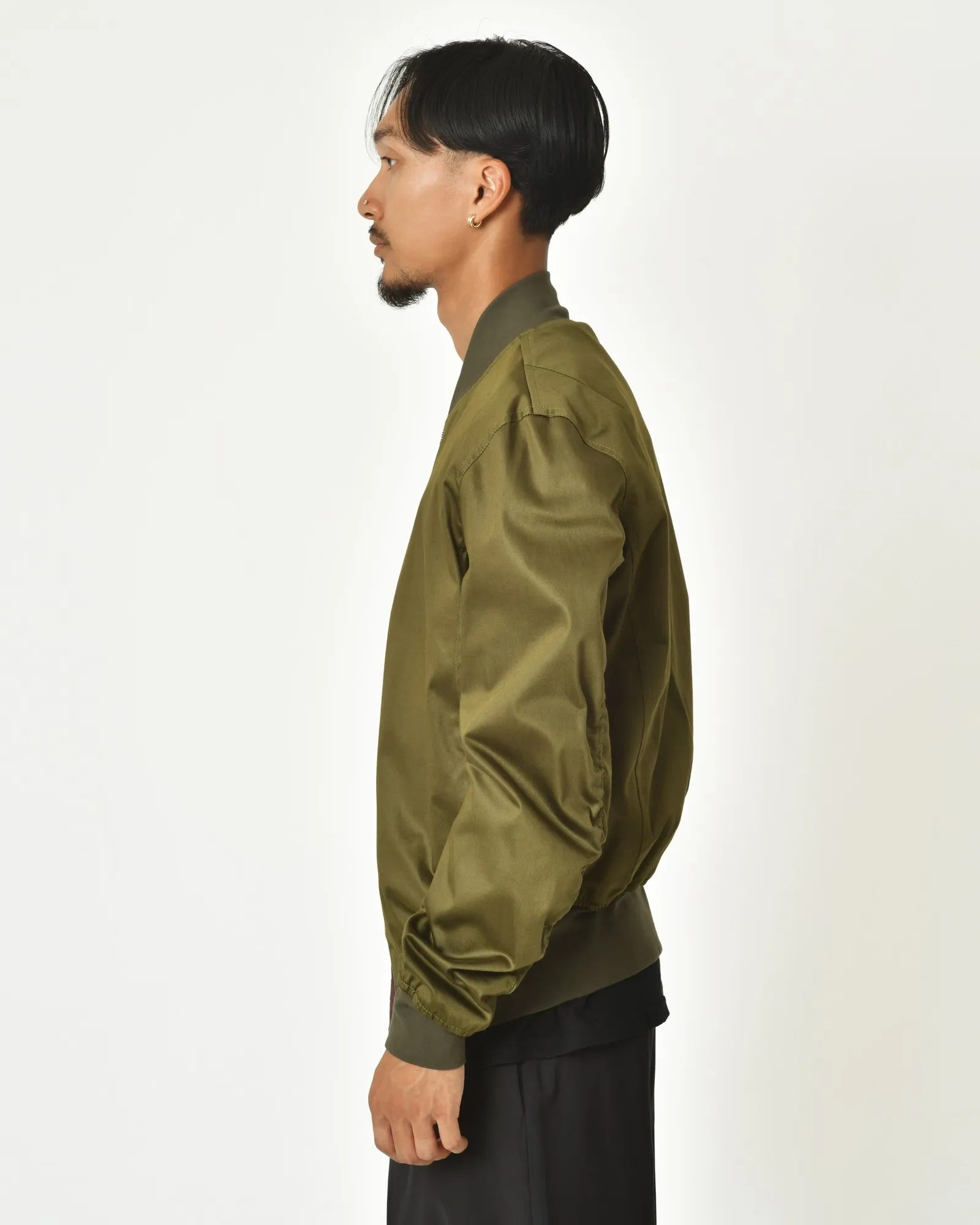 Blouson en viscose mélangé kaki Ixos 