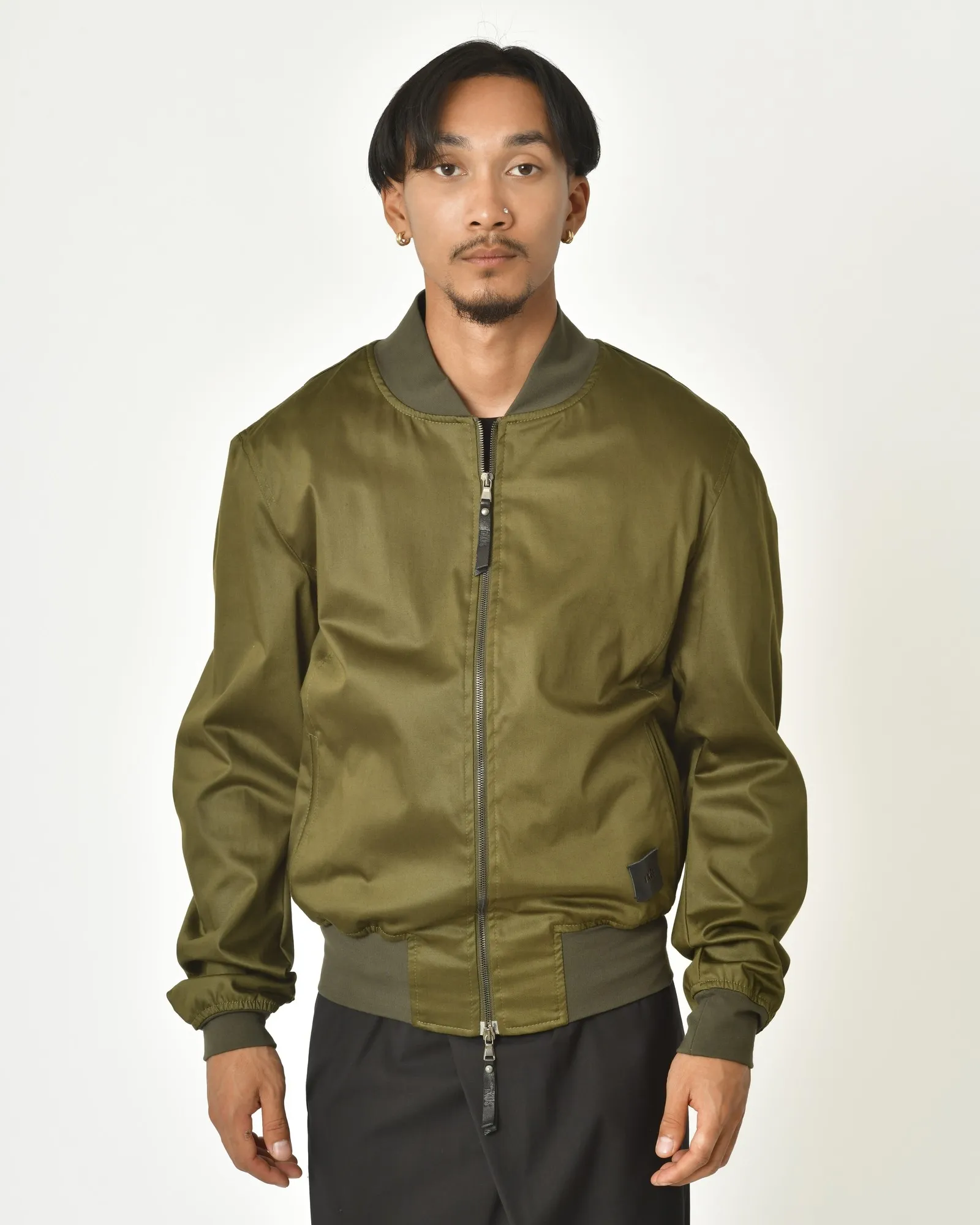 Blouson en viscose mélangé kaki Ixos 