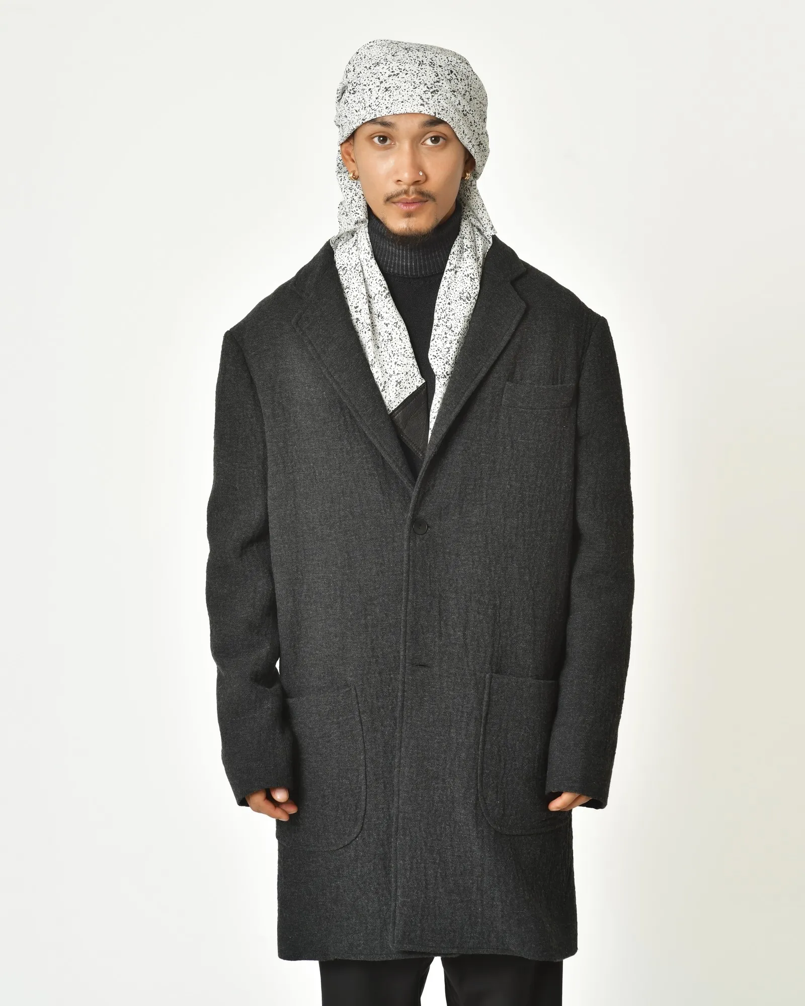 Manteau texturé gris Ixos 