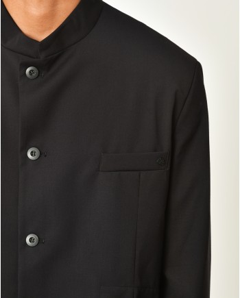 Veste à col mao noir Ixos 