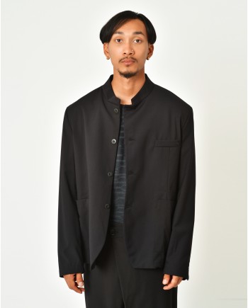 Veste à col mao noir Ixos 