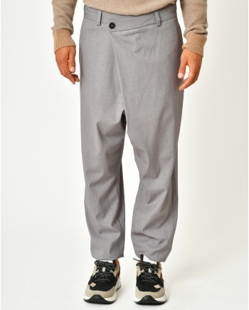 Pantalon sarouel portefeuille gris Ixos 