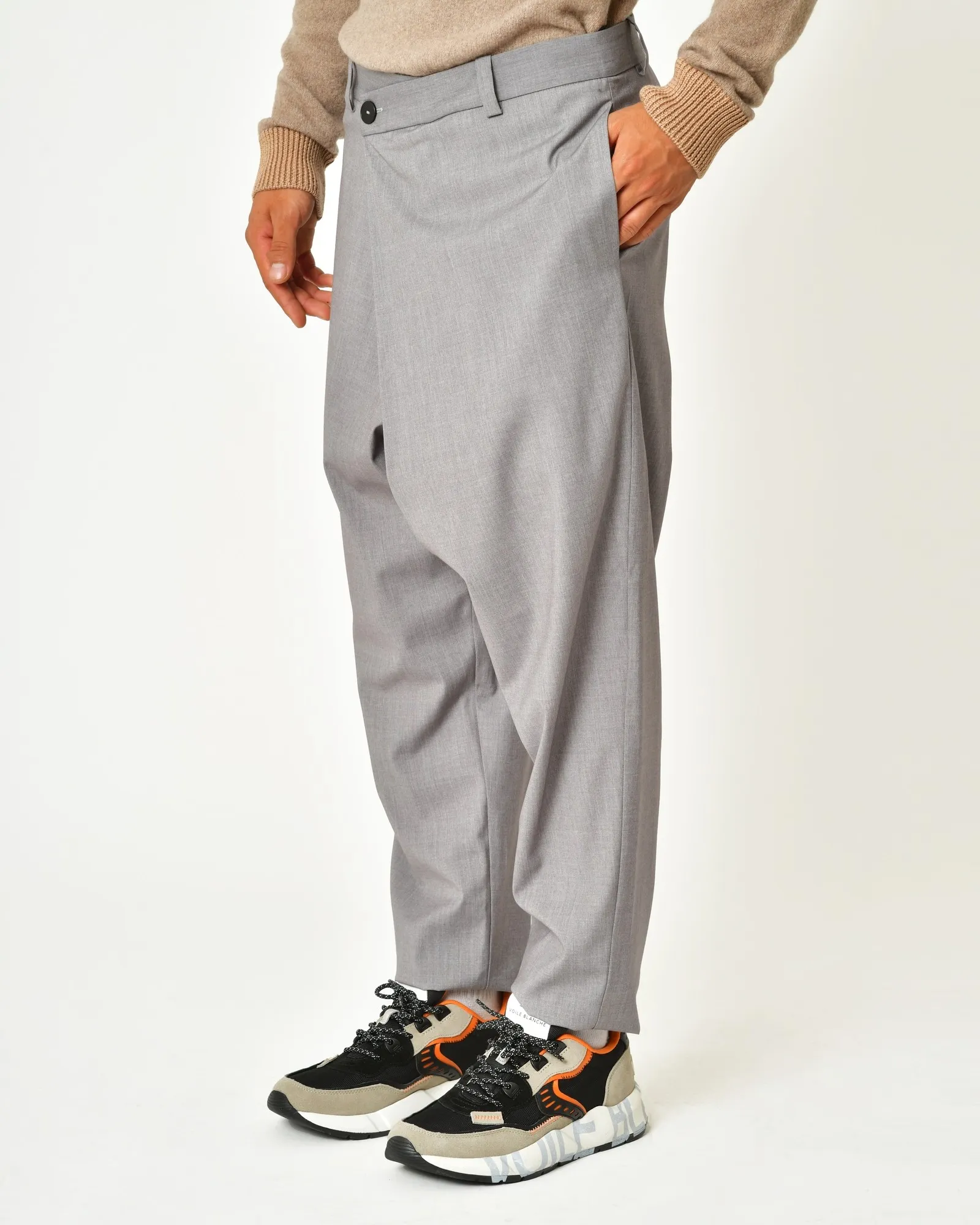 Pantalon sarouel portefeuille gris Ixos 