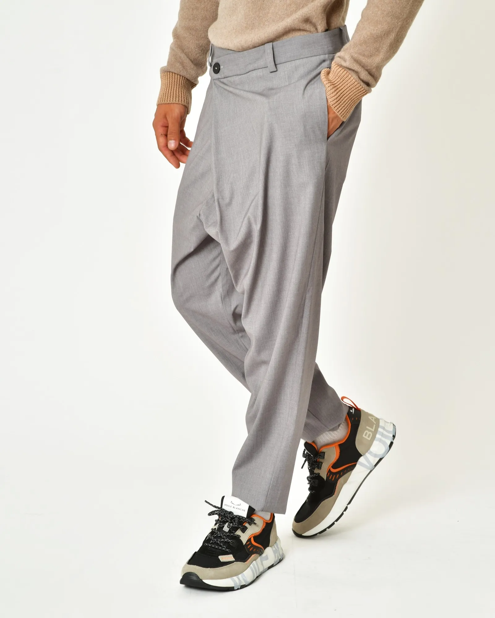 Pantalon sarouel portefeuille gris Ixos 