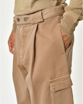 Pantalon cargo camel taille basse Ixos 