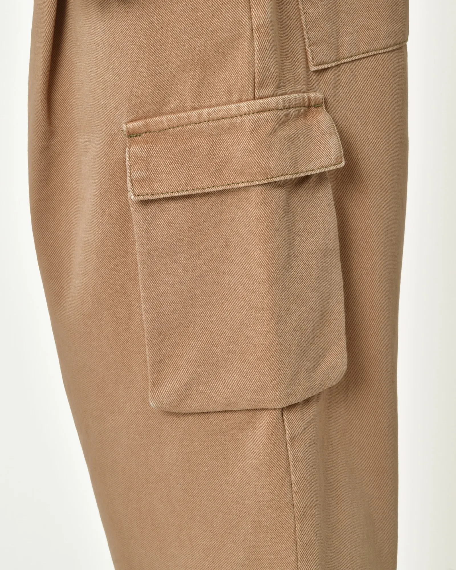 Pantalon cargo camel taille basse Ixos 