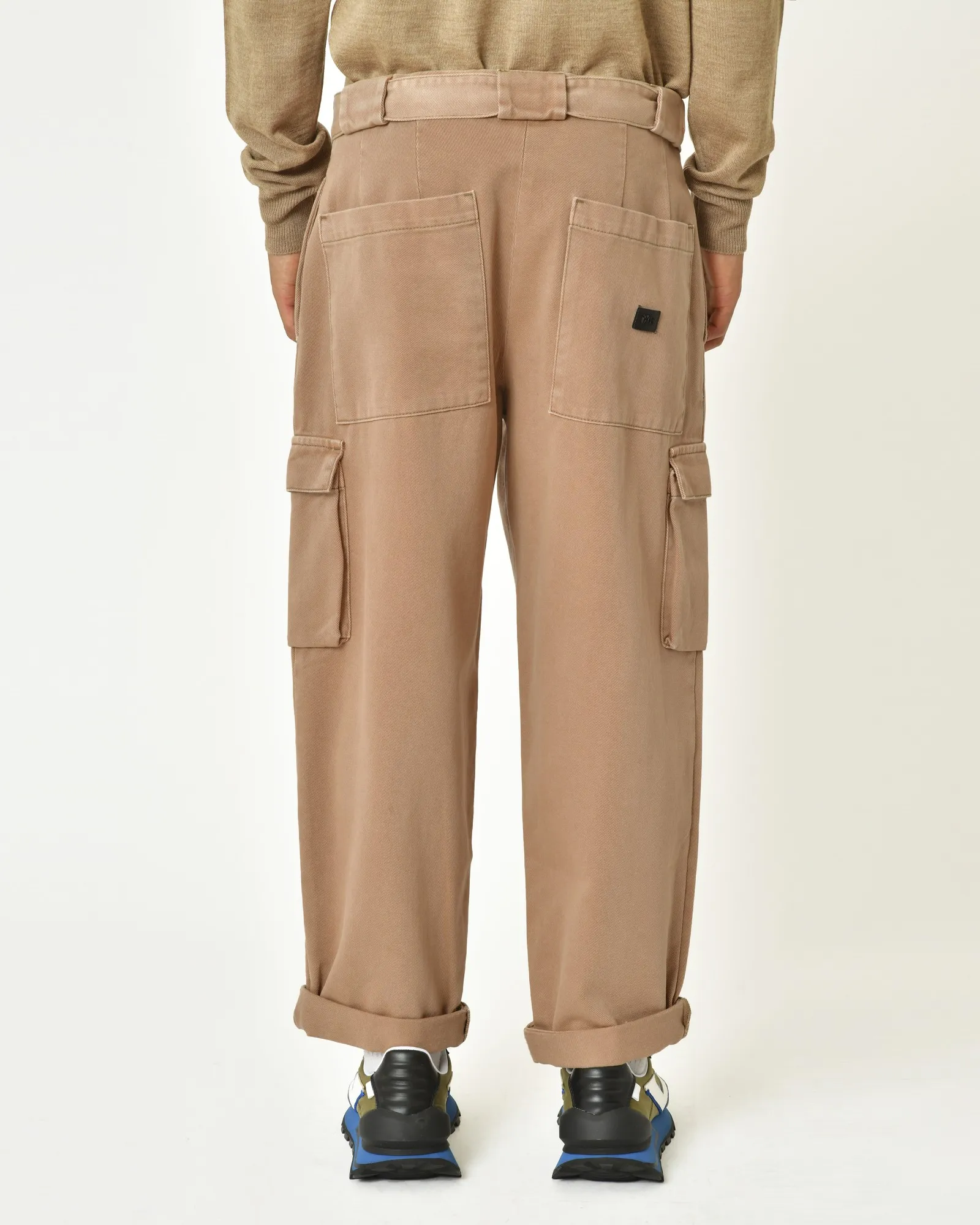 Pantalon cargo camel taille basse Ixos 