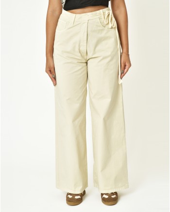 Pantalon en coton beige Hache 