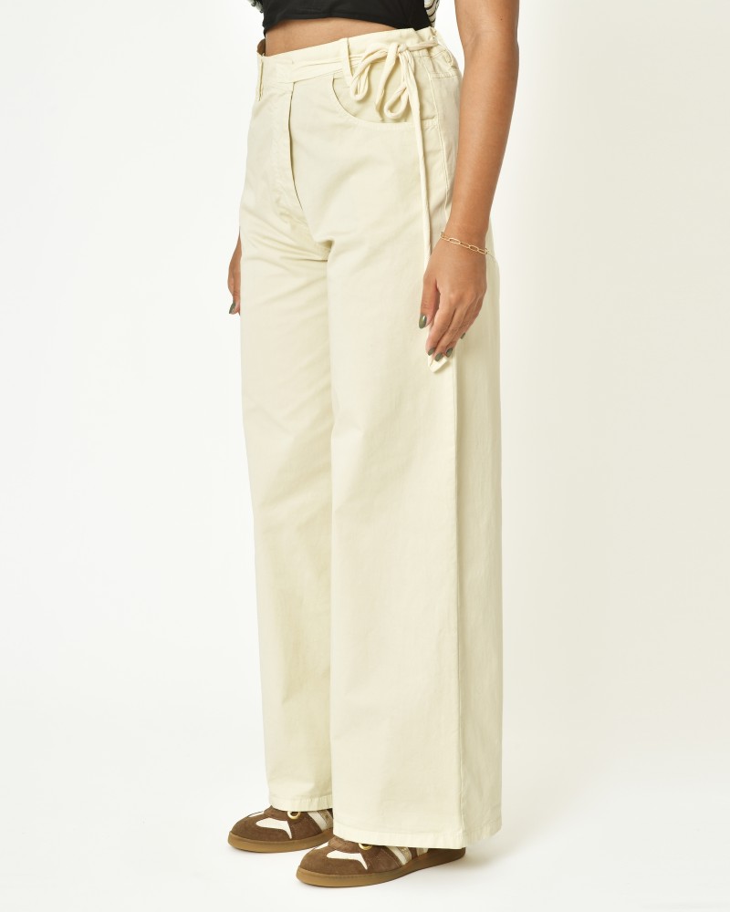 Pantalon en coton beige Hache 