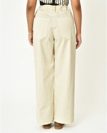 Pantalon en coton beige Hache 