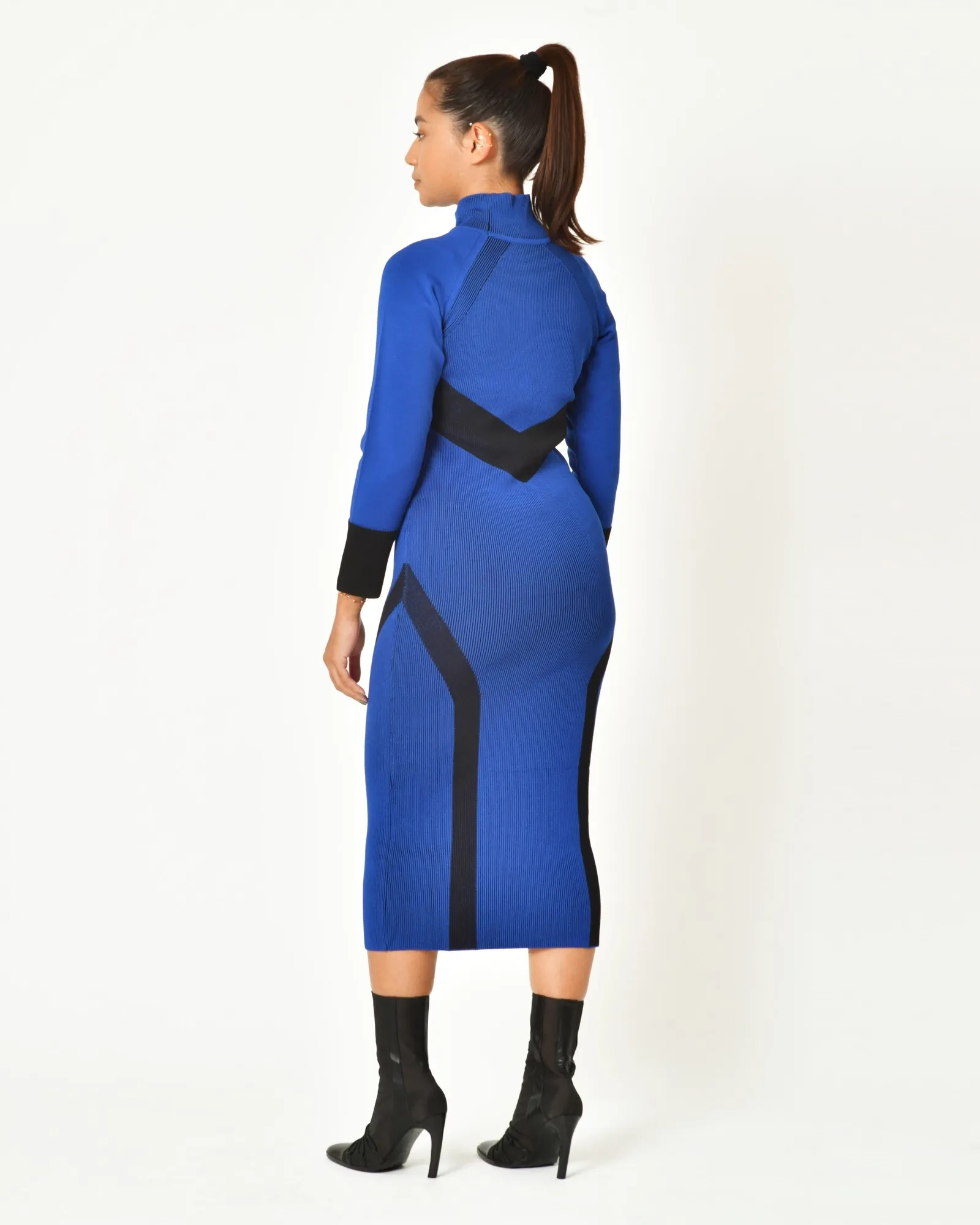 Robe en maille sportive à détail bicolore Malloni 