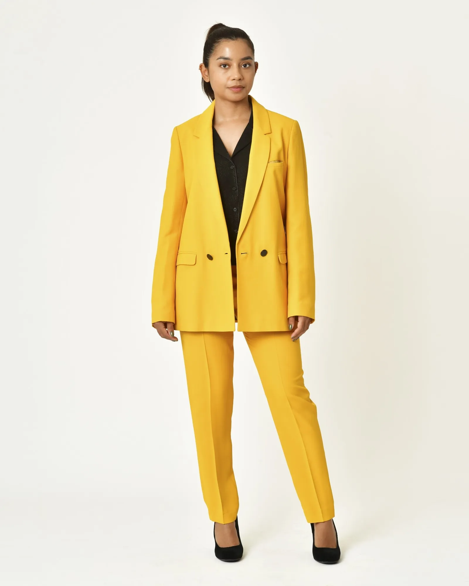 Veste jaune à double boutonnages Chemins Blancs 