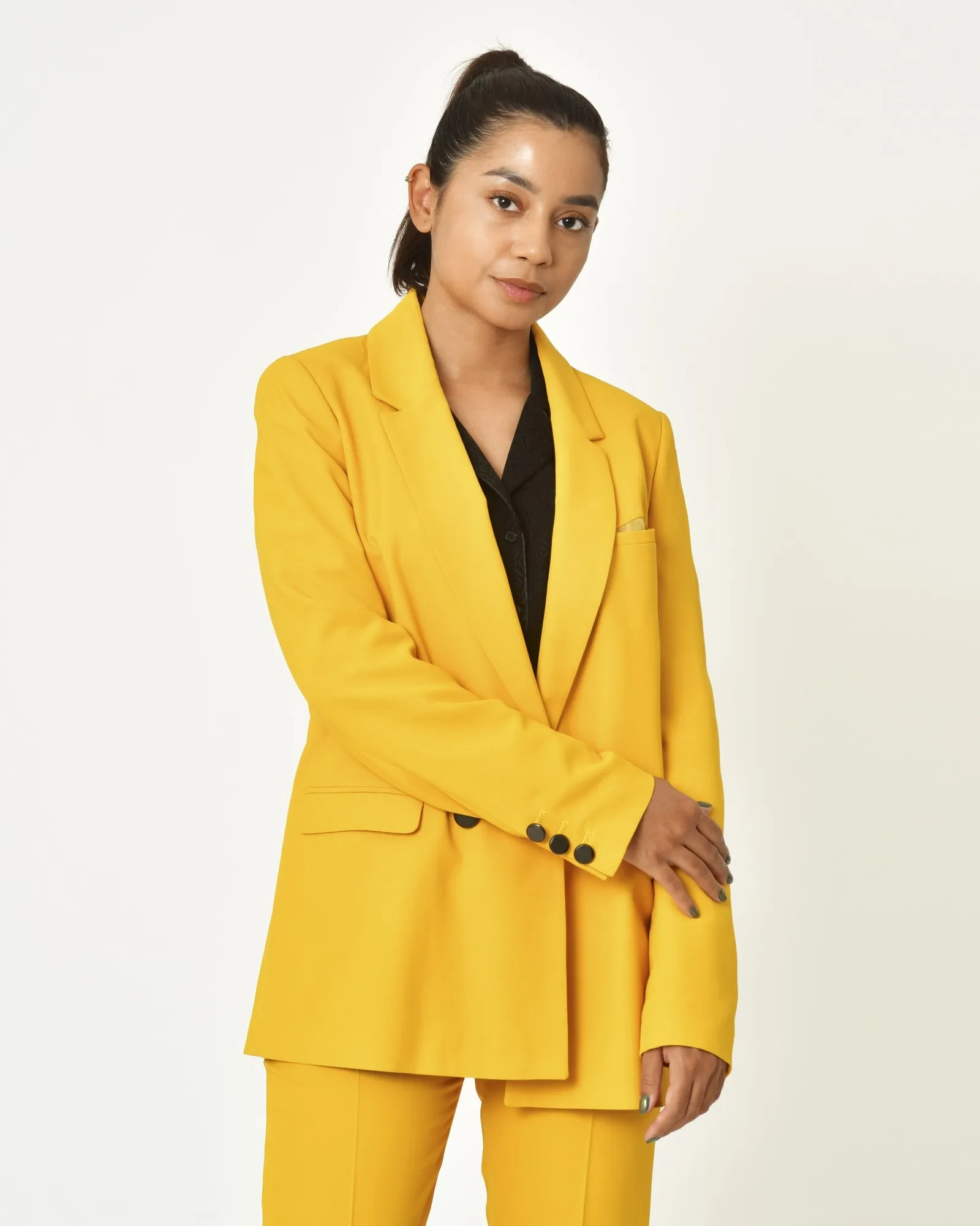 Veste jaune à double boutonnages Chemins Blancs 