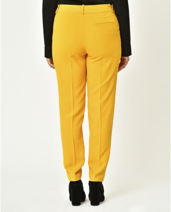 Pantalon en viscose jaune Chemins Blancs 