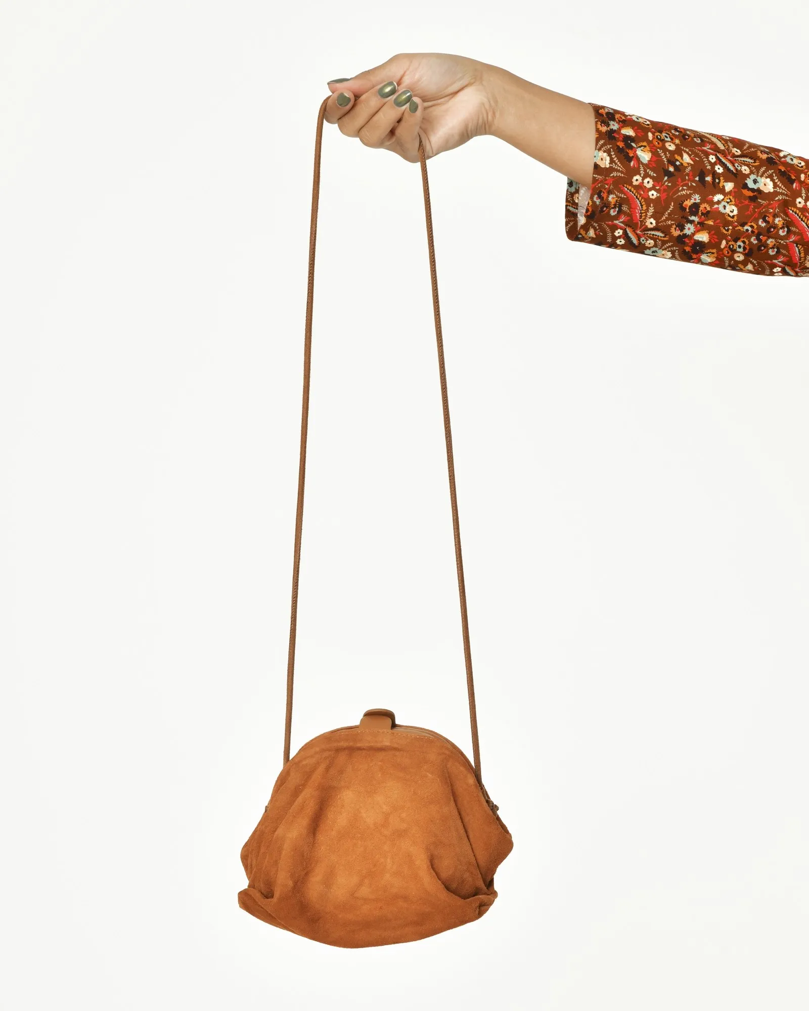 Pochette en daim camel Anita Bilardi 