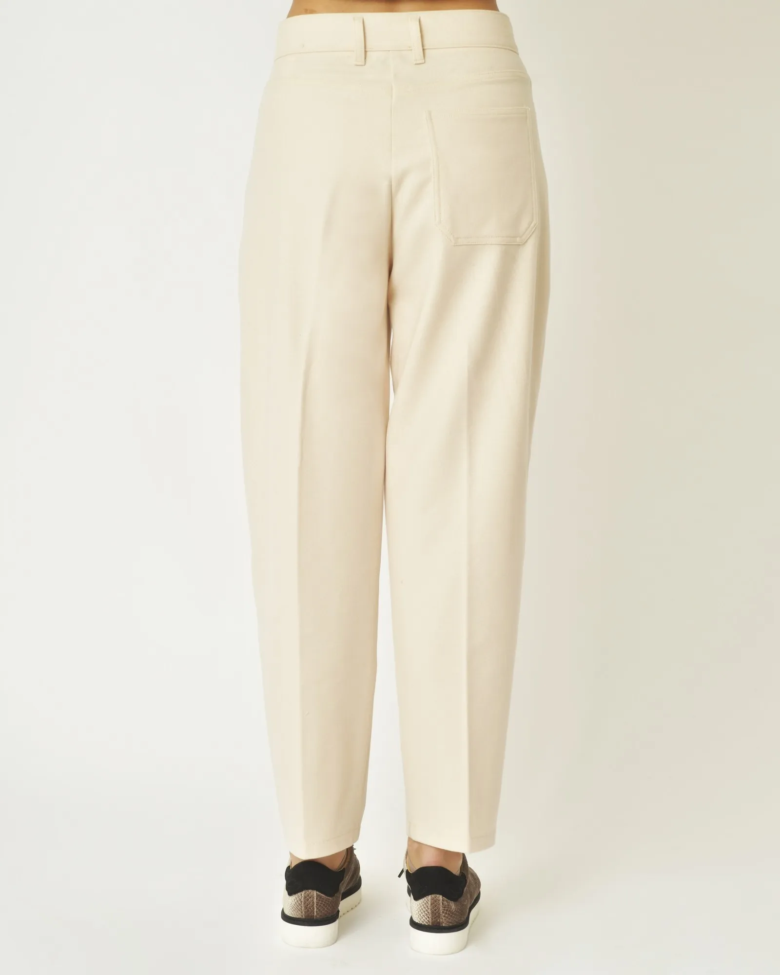 Pantalon en laine beige Forte Forte 