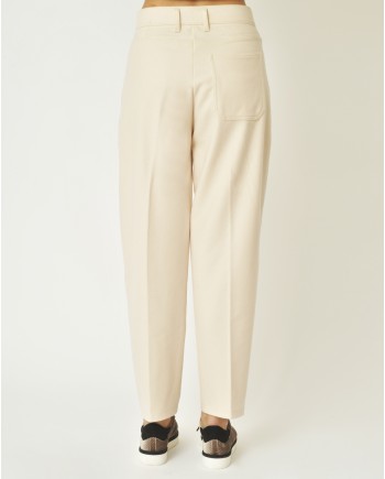 Pantalon en laine beige Forte Forte 