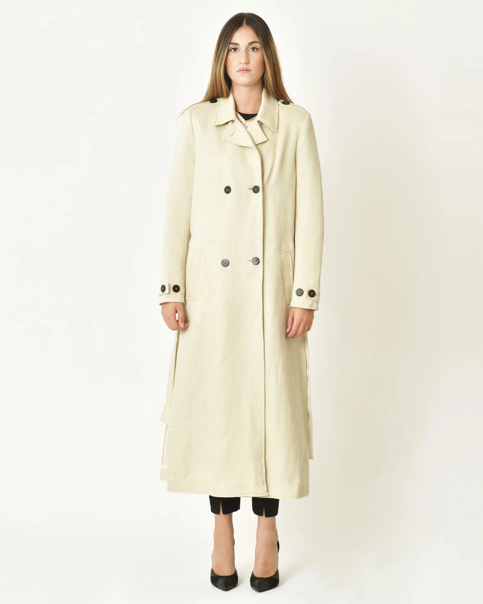 Manteau en laine vierge mélangée Forte Forte 