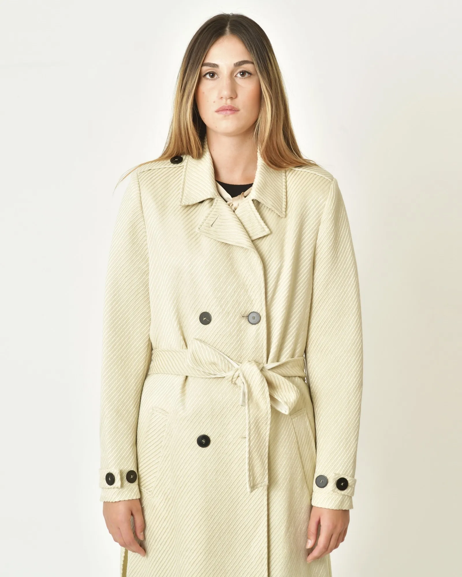 Manteau en laine vierge mélangée Forte Forte 