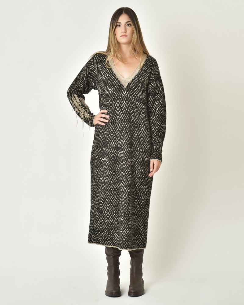 Robe en maille bicolore Malloni 