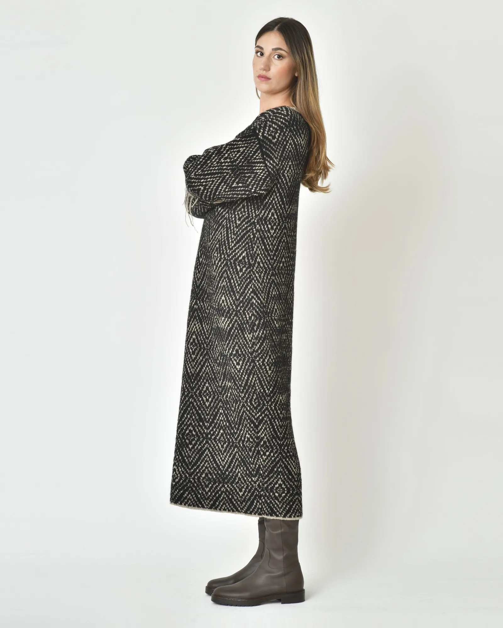 Robe en maille bicolore Malloni 