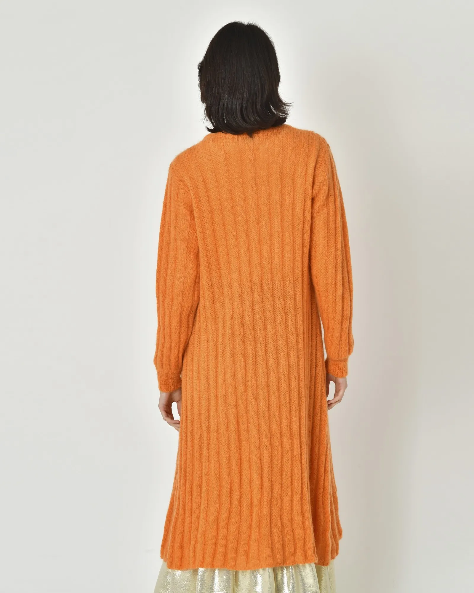 Cardigan en angora mélangé orange Forte Forte 