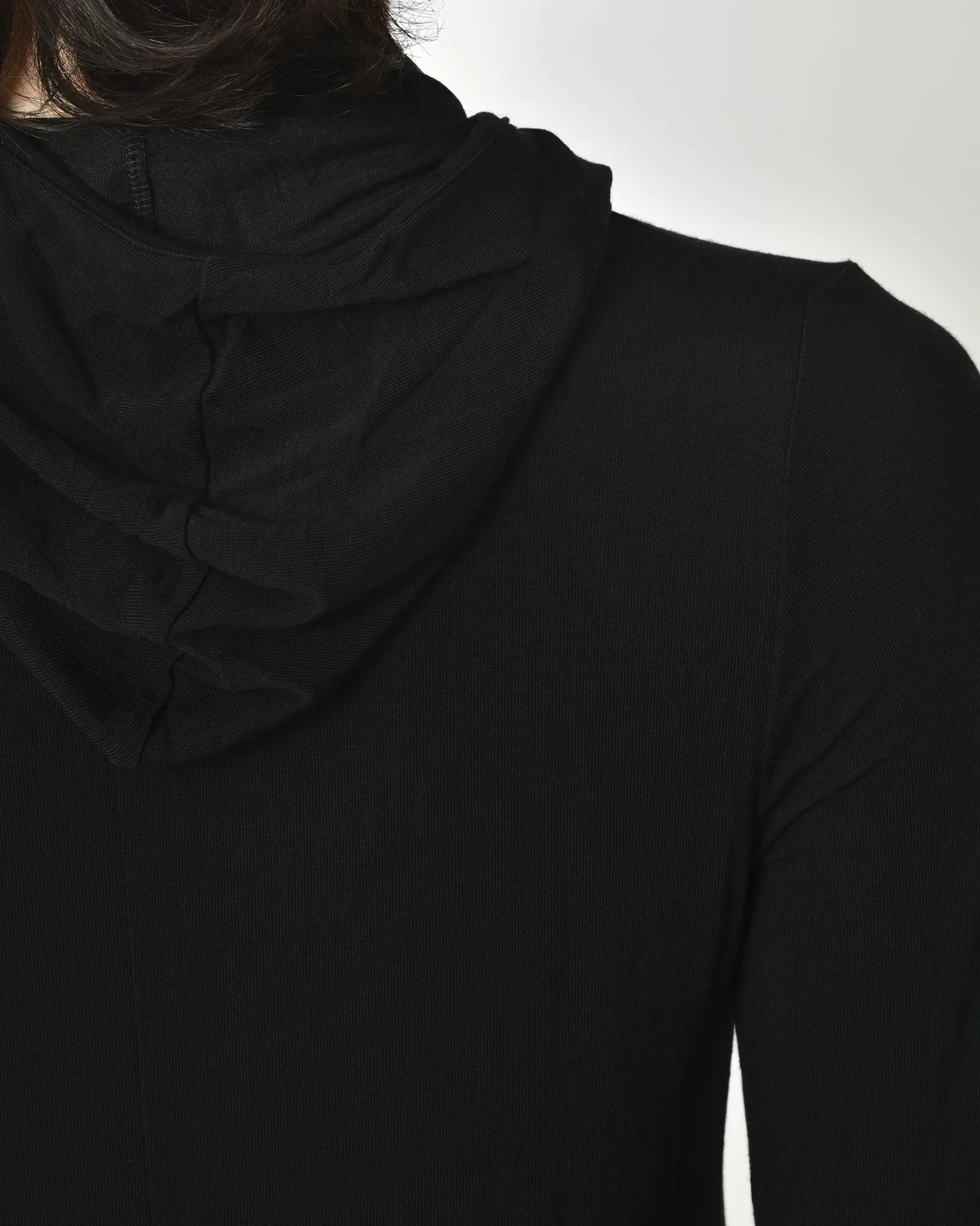 Sous-pull en viscose noire à capuche Malloni 