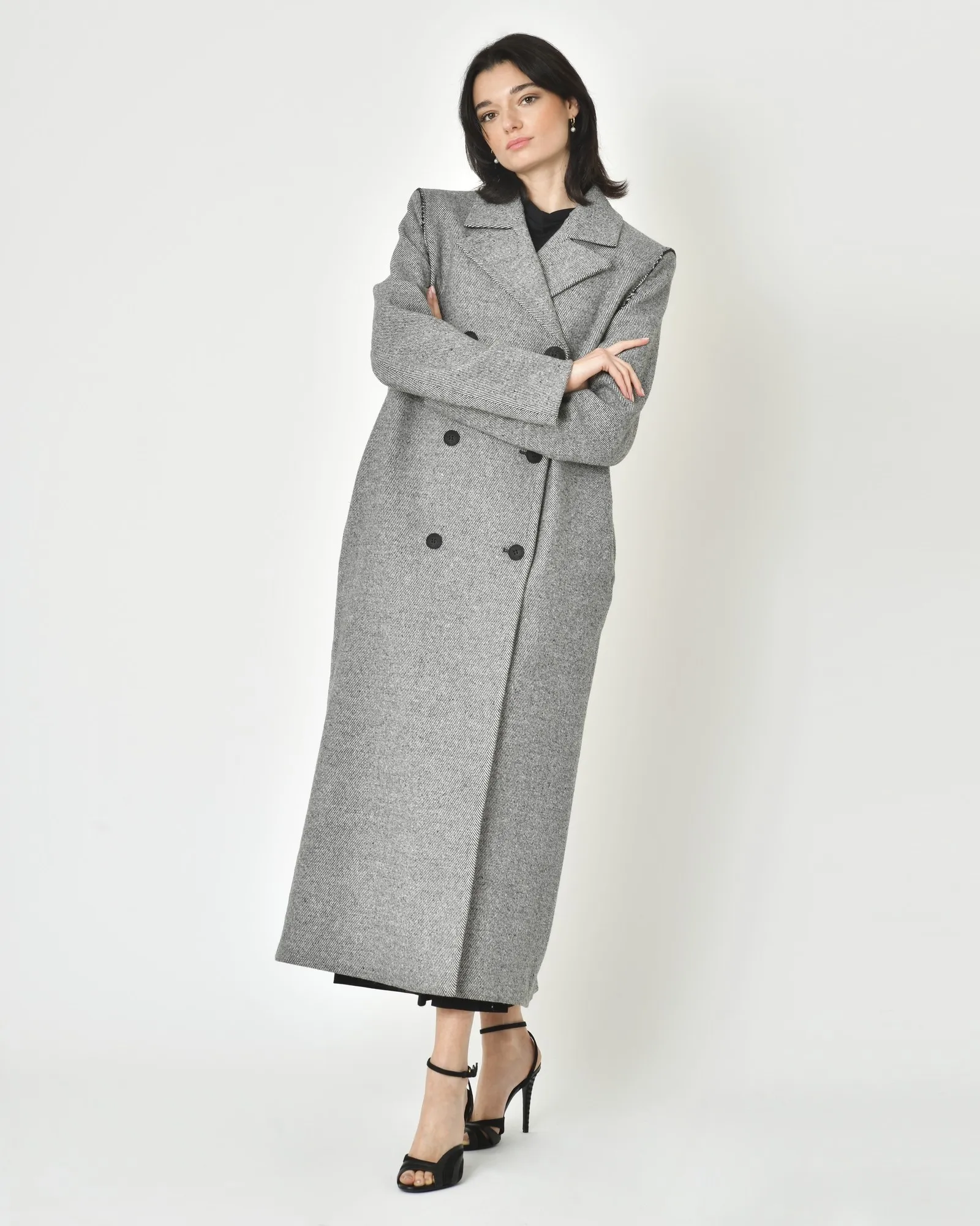 Manteau long en laine mélangée Malloni 