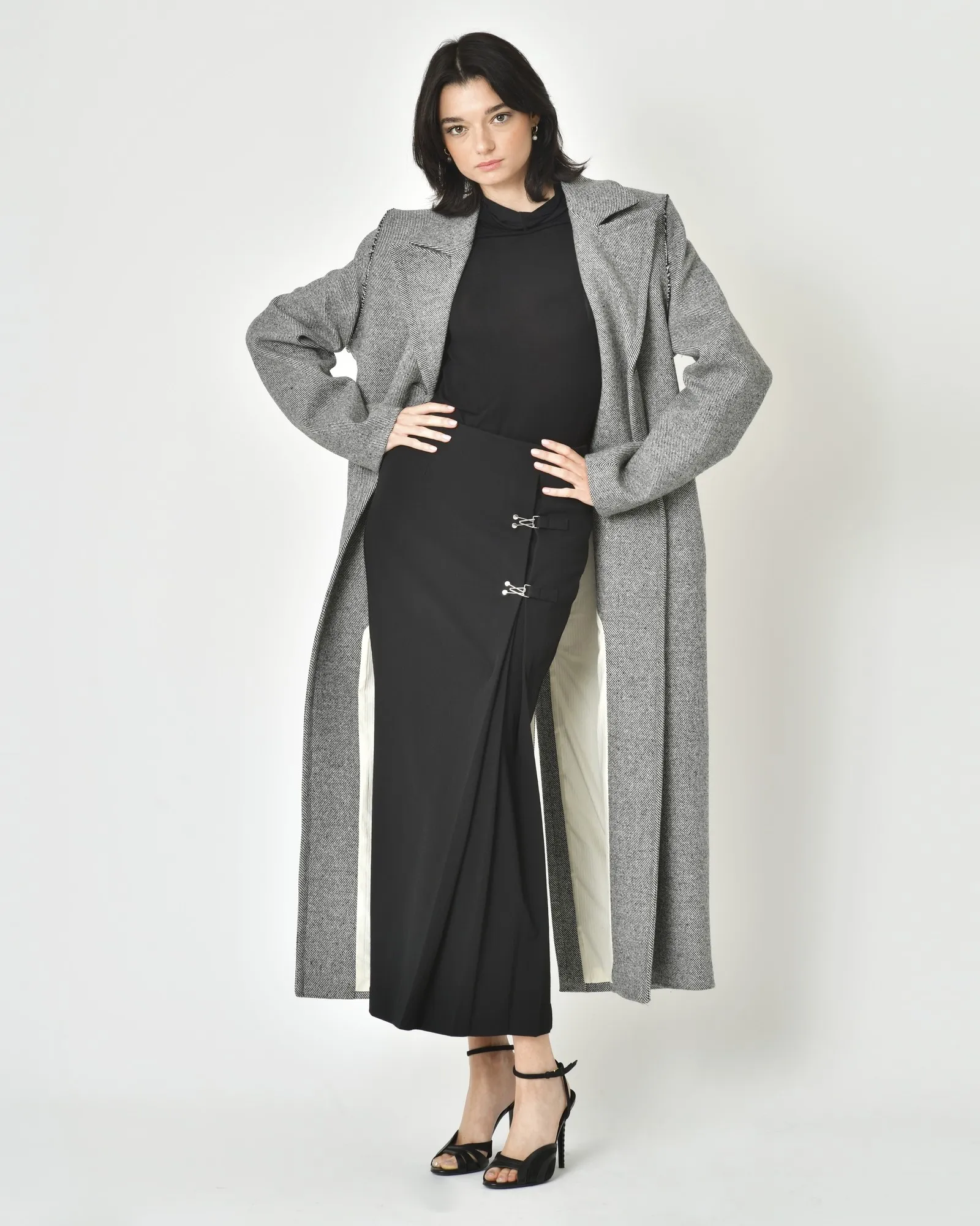 Manteau long en laine mélangée Malloni 