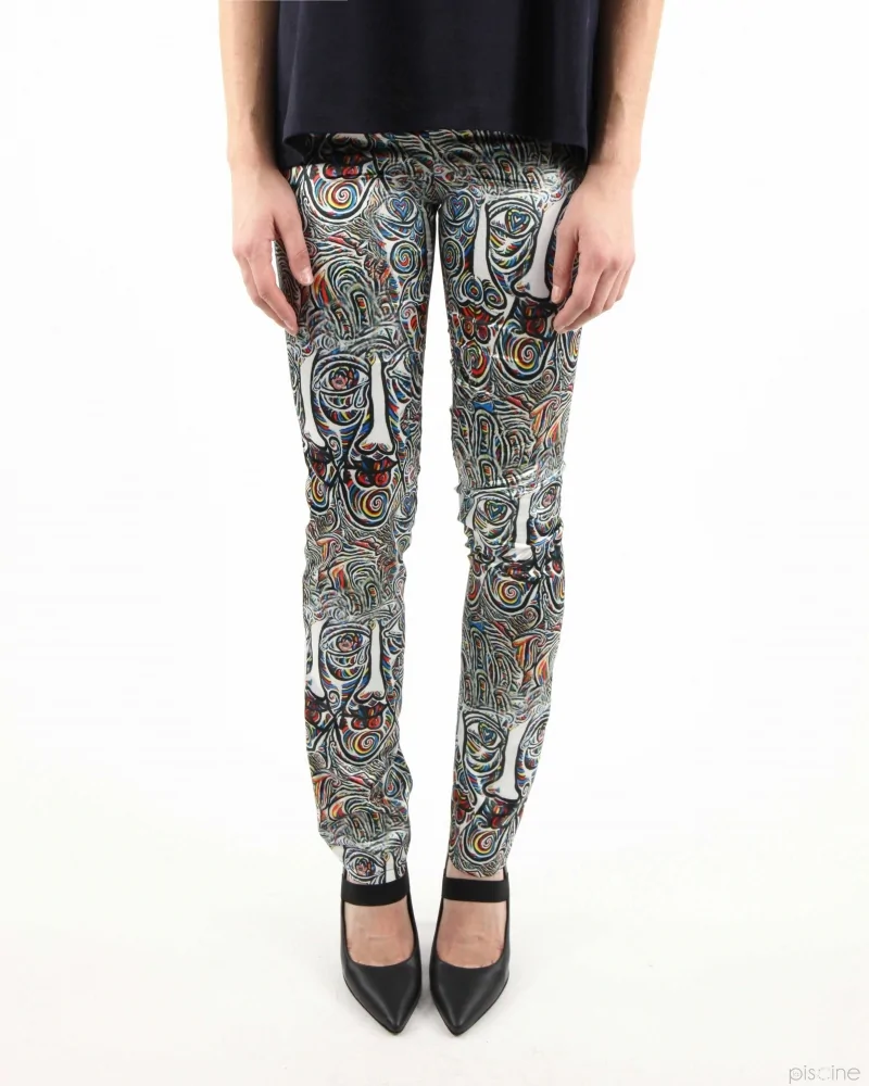 Pantalon fluide multicolor Virginia Bizzi 