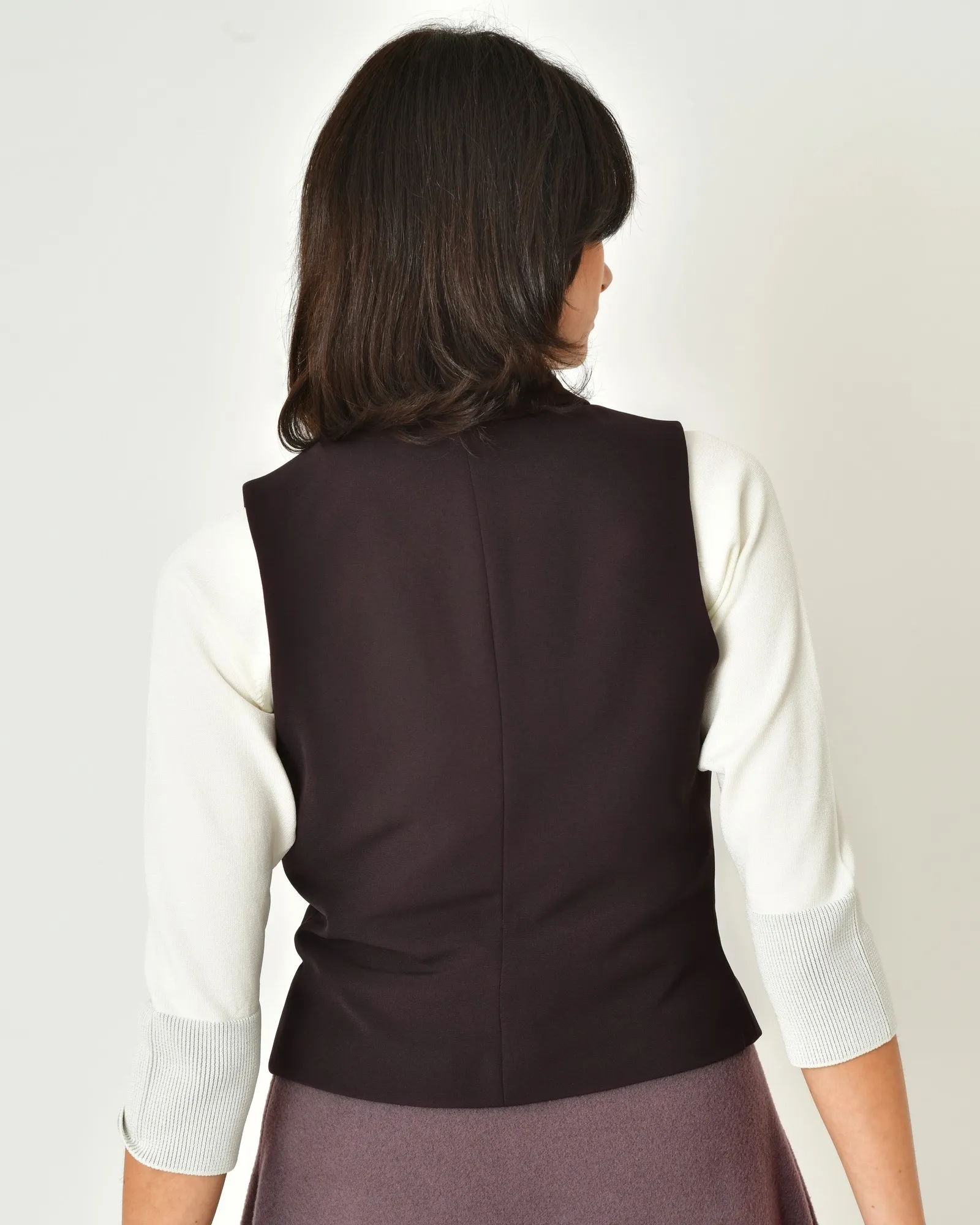 Gilet col V violet Malloni 