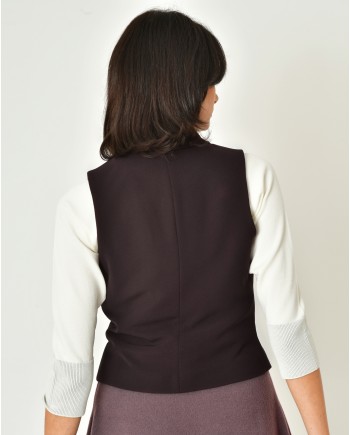 Gilet col V violet Malloni 