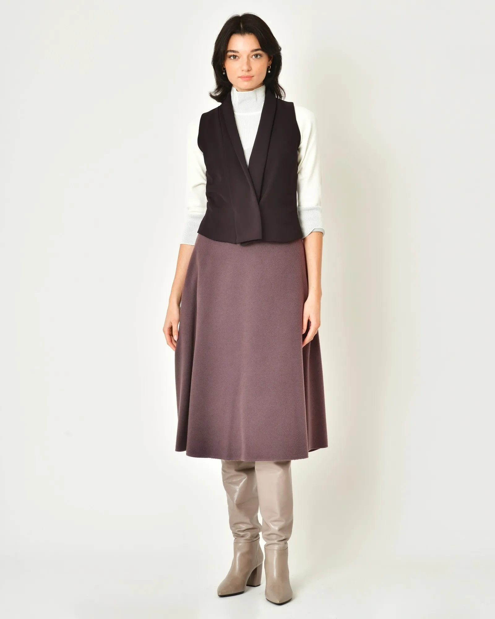 Gilet col V violet Malloni 