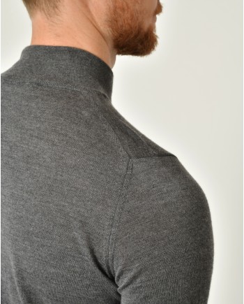 Pull en laine mérinos et soie Vneck 