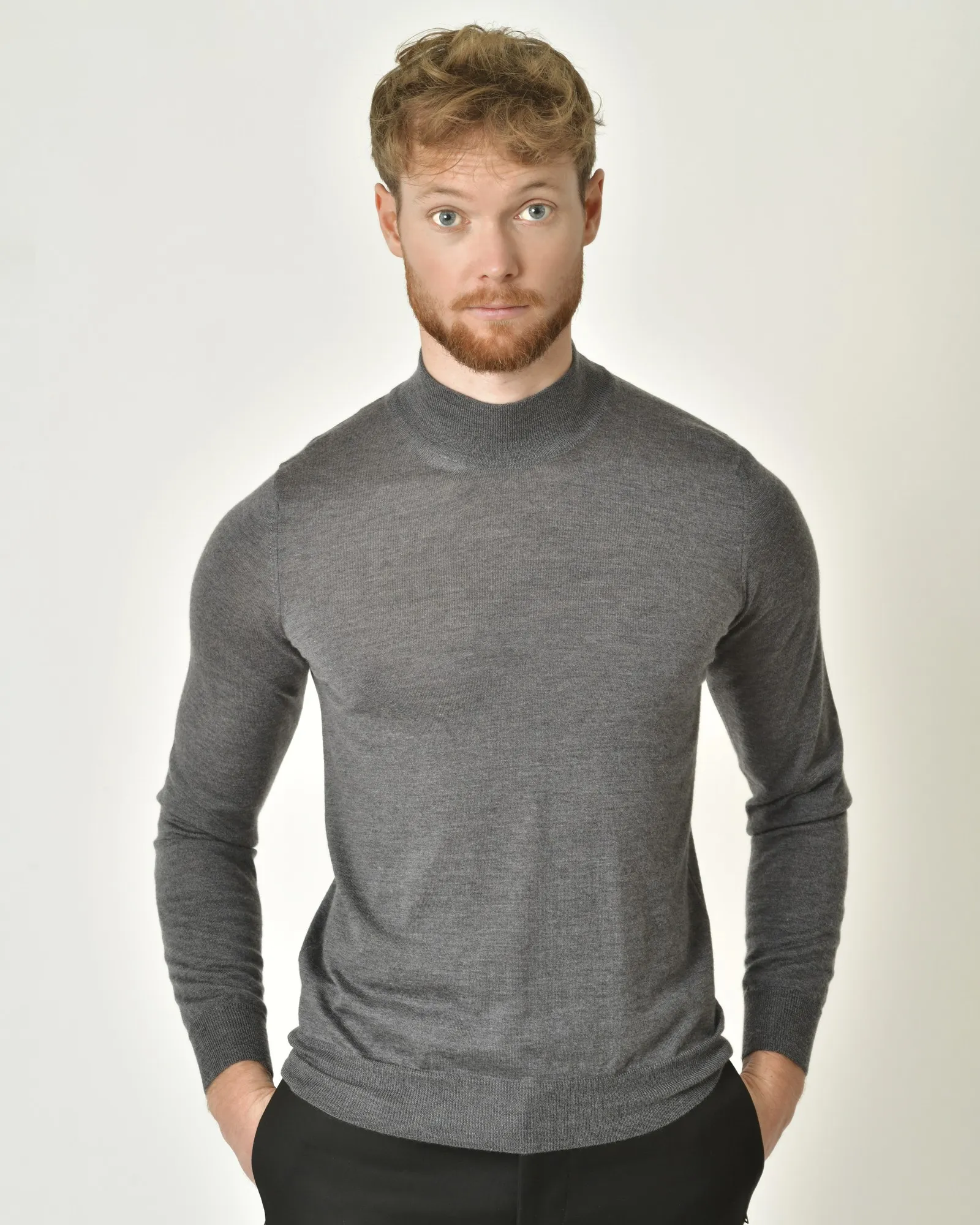 Pull en laine mérinos et soie Vneck 