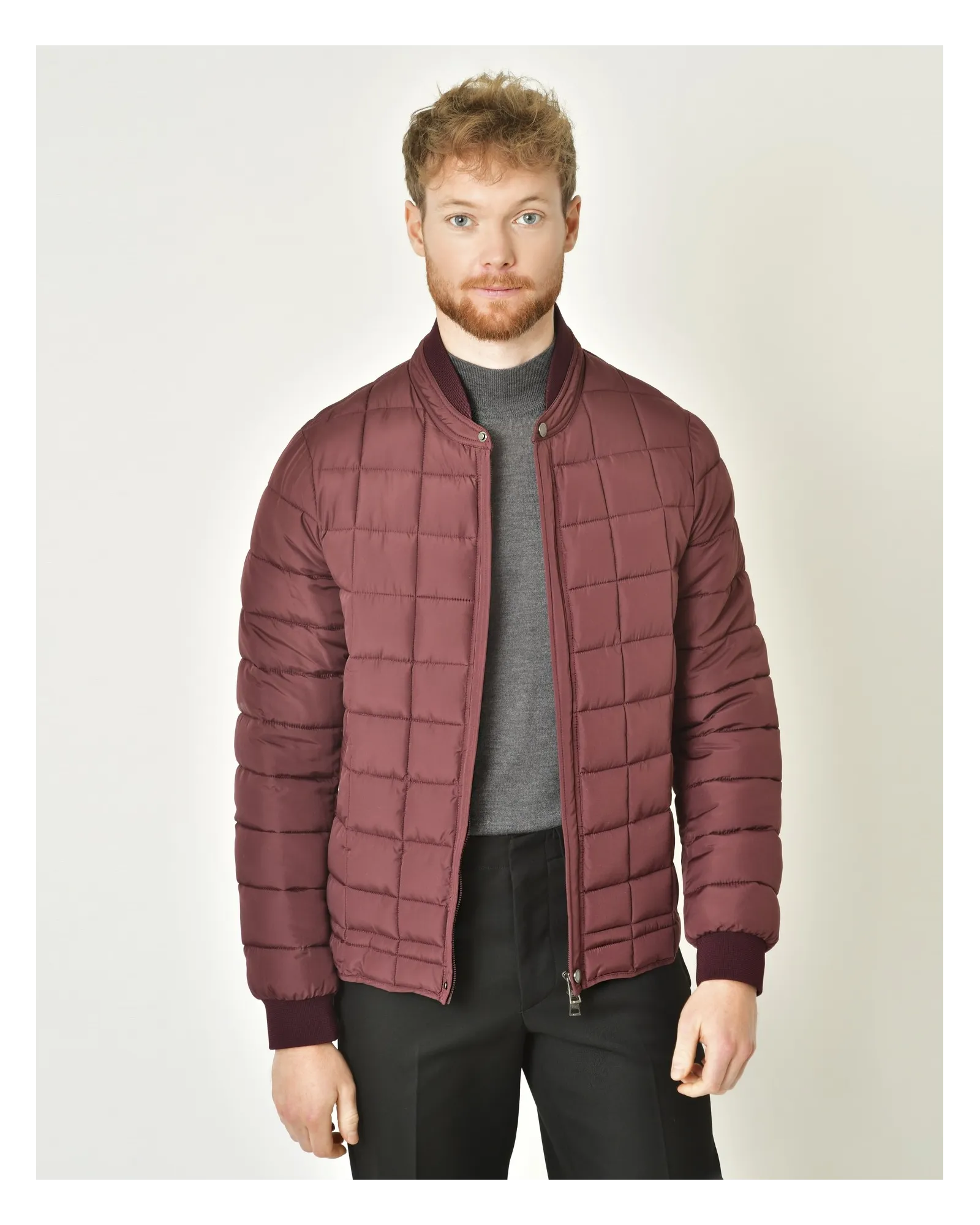 Blouson matelassé bordeaux Giancarlo Rossi 