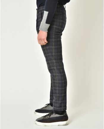 Pantalon slim à carreaux Michael Coal 