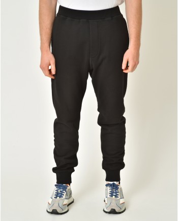 Pantalon jogging en coton noir Dsquared2 