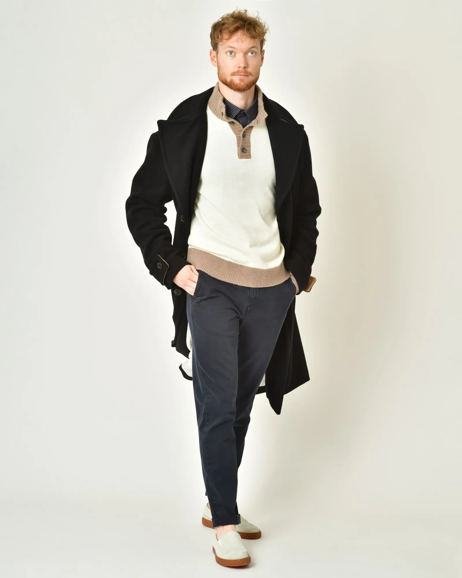 Manteau long en laine mélangée Xagon Man 