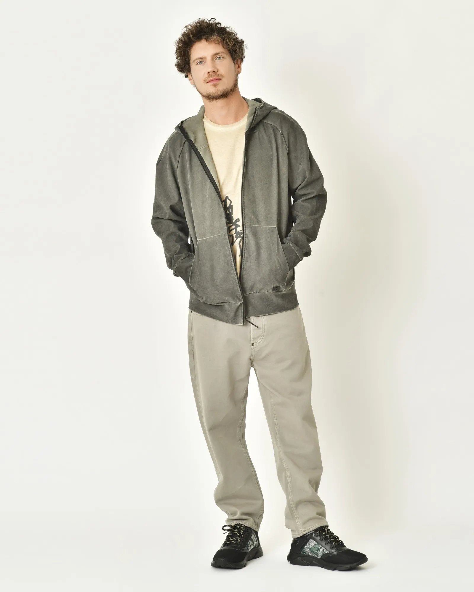 Blouson gris à capuche Ixos 