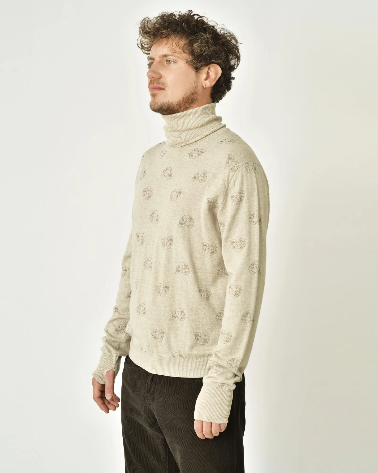 Pull à imprimé jacquard sur maille Gabriele Pasini 