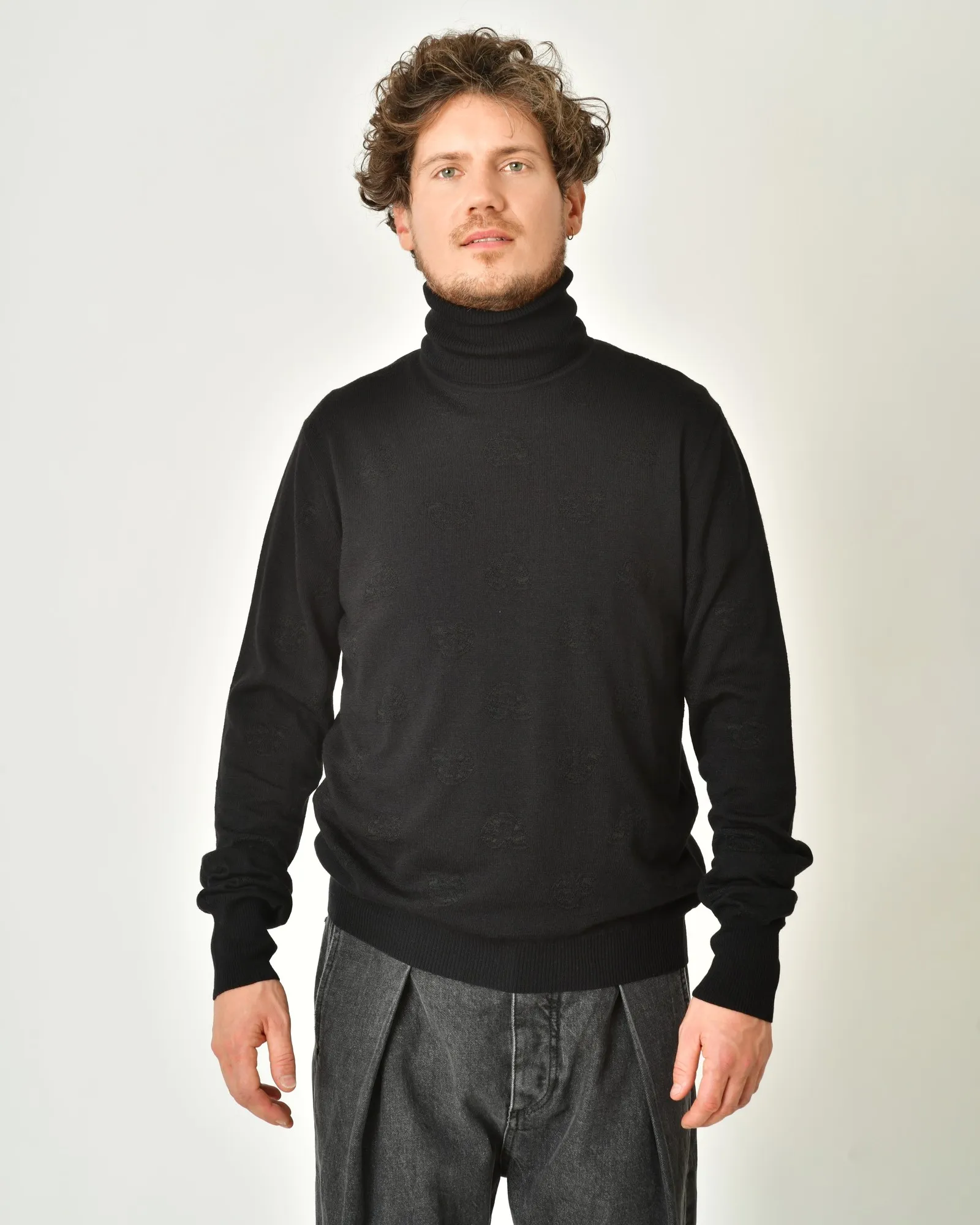 Pull à imprimé jacquard sur maille Gabriele Pasini 